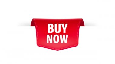 Red Buy artık siyah arka planda şerit oluşturuyor. Teklif etiketi al. Hareket grafikleri.