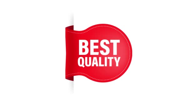 Rotes Band bester Qualität, tolles Design für jeden Zweck. Premiumqualität. Bewegungsgrafik. — Stockvideo