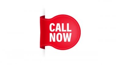 Beyaz arka planda kırmızı etiketi arayın. Hareket grafikleri.