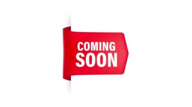 Yakında kurdele beyaz arka planda izole olacak. Hareket grafikleri.