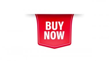 Red Buy artık siyah arka planda şerit oluşturuyor. Teklif etiketi al. Hareket grafikleri.