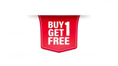 Beyaz arka planda 1 tane kırmızı kurdele al. Çizim. Hareket grafikleri.