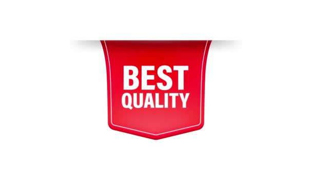 Bästa kvalitet rött band, bra design för alla ändamål. Högsta kvalitet. Rörlig grafik. — Stockvideo