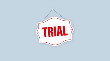 Işık arka planında deneme işareti. Hareket grafikleri.