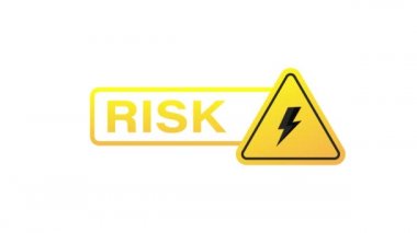 Yüksek Voltaj İşareti. Risk kontrolü sunumu. Hareket grafikleri.