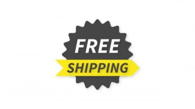 Beleş kargo damgası. Kırmızı ücretsiz nakliye kauçuk grunge pulu. Hareket grafikleri.