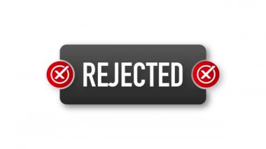 Reddedilmiş afiş. Pozitif geri bildirim konsepti. Düz pankart. Hareket grafikleri.