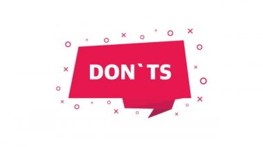 Ddontlu düğme. Düz basit tarz trend modern kırmızı işaretli logoti grafik tasarımı. Hareket grafikleri.