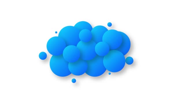 Three Day To Go Bubble Banner, etiqueta de emblema azul. Gráficos en movimiento. — Vídeo de stock