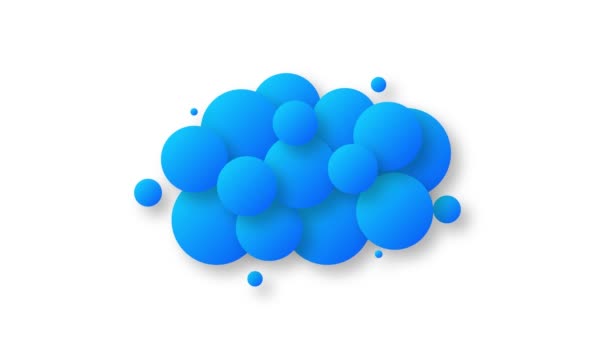 Em breve Bubble Banner, rótulo de emblema azul. Gráficos de movimento. — Vídeo de Stock