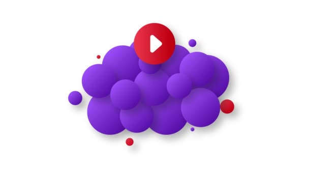 Live Webcast Bubble Banner, etichetta con emblema viola. Grafica del movimento. — Video Stock