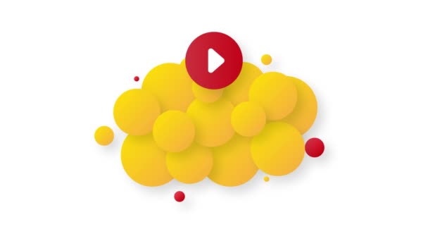 Kostenloses Webinar Bubble Banner, gelbes Emblem. Bewegungsgrafik. — Stockvideo