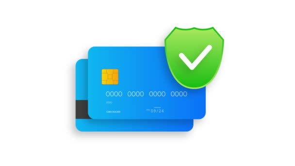 NFC payment concept icon in flat style. Motion graphics. — Stock Video