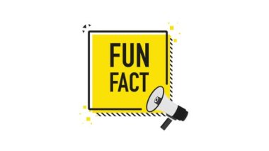 Komik bilgi geri bildirim megafonu sarı afiş 3 boyutlu. Hareket grafikleri.