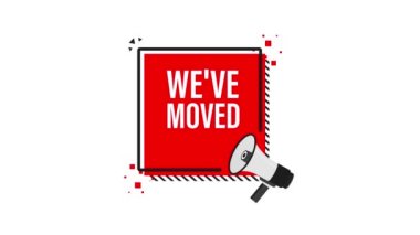 Megafon sarı pankartı düz bir şekilde taşıdık. Hareket grafikleri.