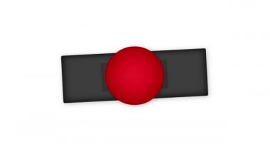 Onaylanmış kırmızı iş şablonu. Logo tasarımı. Hareket grafikleri.