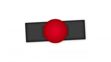 Pankart tasarımı için para ödendi. Kırmızı, beyaz arka planda ödenmiş. Grunge dokusu. Hareket grafikleri.