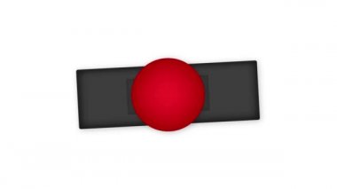 Onaylanmış kırmızı iş şablonu. Logo tasarımı. Hareket grafikleri.