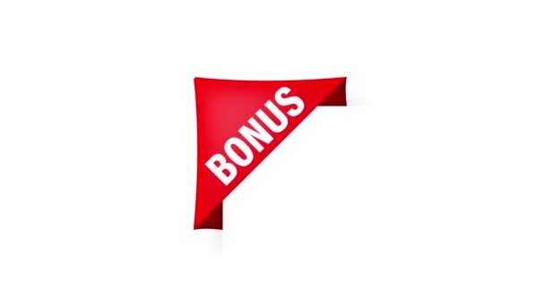 BONUS. Realistic red ribbon. Product advertising. Web design. Motion graphics. — Stock Video