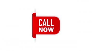 Beyaz arka planda kırmızı etiketi arayın. Hareket grafikleri.