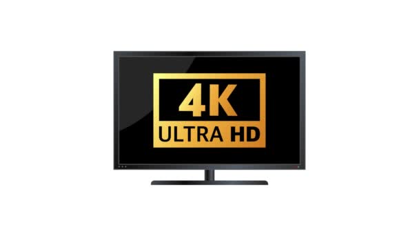 4k ultrahd, 2k quadhd, 1080 full hd en 720 hd afmetingen van video. Bewegingsgrafiek. — Stockvideo
