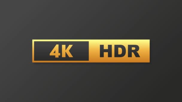 Moderner Fernseher Full HD 4k, tolles Design für jeden Zweck. Setzen Sie technologische Zeichen. Bewegungsgrafik. — Stockvideo