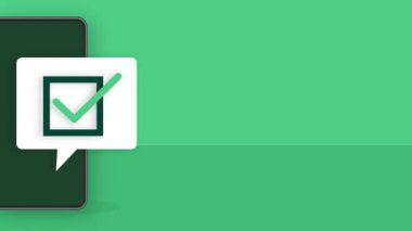 El ele tutuşup yeşil arka planda güvenlik levhası yerleştirin. Hareket grafikleri.