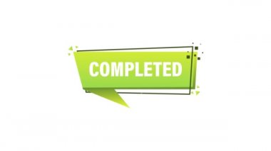 Yeşil arka planda düz bir şekilde tamamlanmış. Düz yeşil simge. Hareket grafikleri.