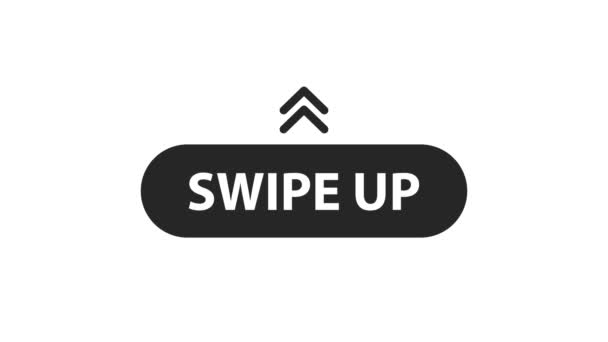 Swipe up, set of buttons for social media. Advertising and marketing in social media application. Motion graphics. — Stock Video