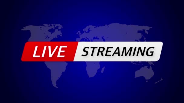 Breaking Live Stream Nachrichten in abstraktem Stil auf dunklem abstrakten Hintergrund. Business-Design. Bewegungsgrafik. — Stockvideo