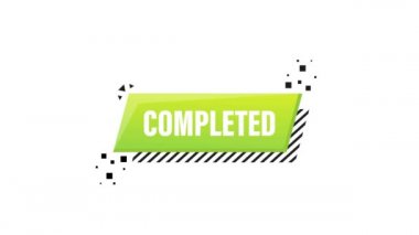 Yeşil arka planda düz bir şekilde tamamlanmış. Düz yeşil simge. Hareket grafikleri.