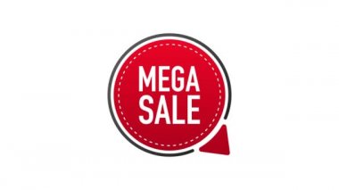Vintage icon with red sticker best seller on white background for banner design. Motion graphics.