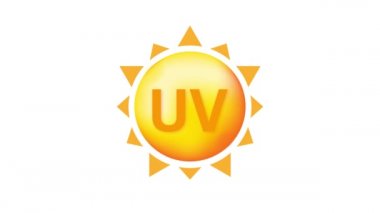 Uv radiation, great design for any purposes. Danger warning icon. Arrow icon. Motion graphics.