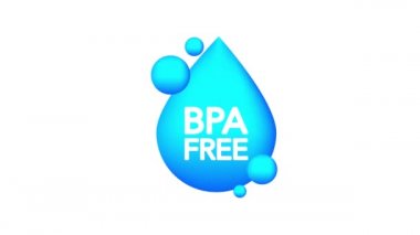 BPA free. Realistic blue a drop. Web design. Motion graphics.