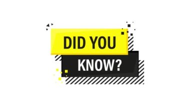 Beyaz arka planda 3 boyutlu megafon sarı pankartı olduğunu biliyor muydun? Hareket grafikleri.