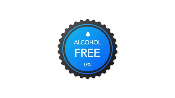 Alkoholfreies Symbol. Bewegungsgrafik. — Stockvideo