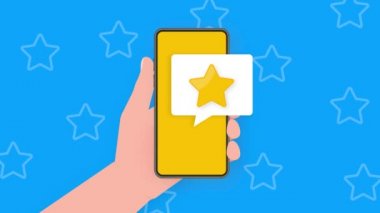 Çevrimiçi araştırma konsepti. Müşteri hizmetleri. Sosyal bir ikon. Müşteri değerlendirme derecesi. Hareket grafikleri.