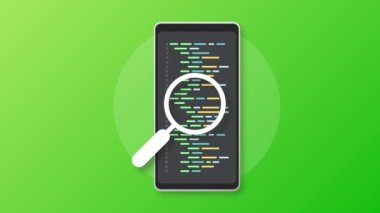 Cross-platform software. Coding smartphone. Digital learning. Motion graphics.