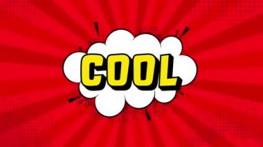 Cool in vintage style. Cartoon style . Pop art. Motion graphics. Wow effect.