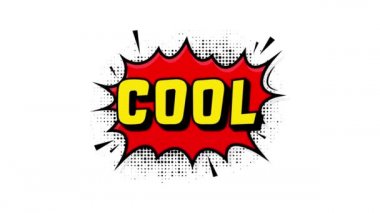 Cool in vintage style. Cartoon style . Pop art. Motion graphics. Wow effect.