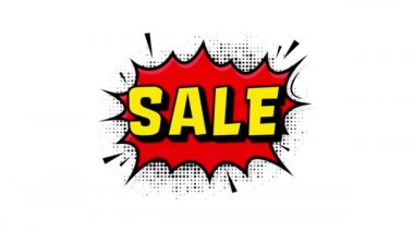 Çizgi film afişi. Satış tabelası tasarım şablonu. Bağış pankartı. Oyun işareti. Ok simgesi. Geometrik sanat. Hareket grafikleri.