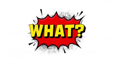 What in vintage style. Cartoon style . Pop art. Motion graphics. Wow effect.