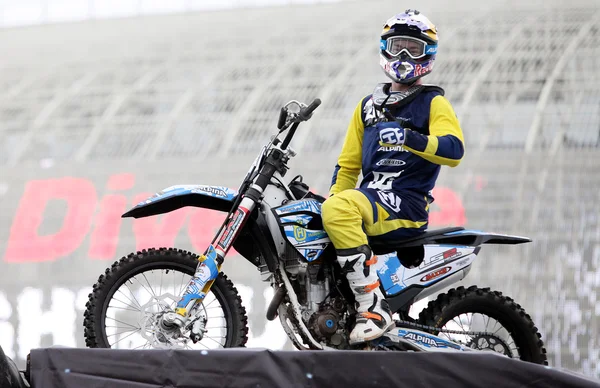 Show announcing world championship in FMX - Diverse Jump of the Night in Cracow — Stock Photo, Image