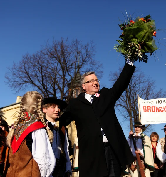 El comienzo de la campaña presidencial por Bronislaw Komorowski — Foto de Stock