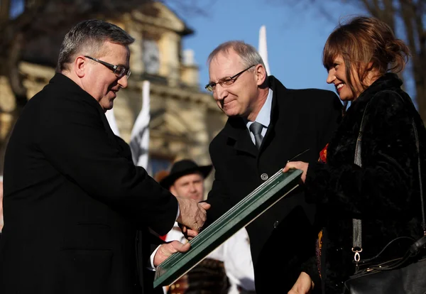 Zahájení prezidentské kampani Bronislaw Komorowski — Stock fotografie