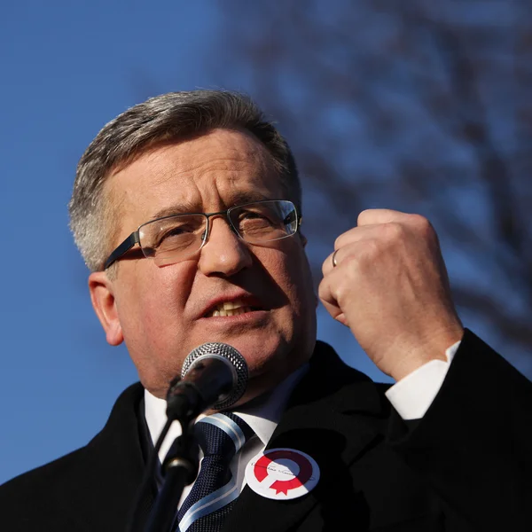 Början av presidentvalskampanjen av Bronislaw Komorowski — Stockfoto