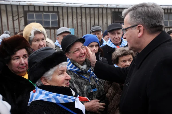 70mo anniversario della liberazione del campo di concentramento e sterminio nazista tedesco Auschwitz — Foto Stock