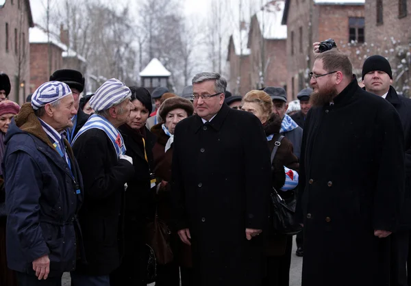 70mo anniversario della liberazione del campo di concentramento e sterminio nazista tedesco Auschwitz — Foto Stock