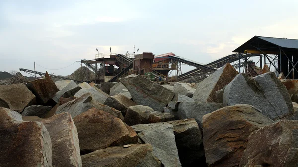Taş ocağı durağan malzemeleri, inşaat endüstrisi için.