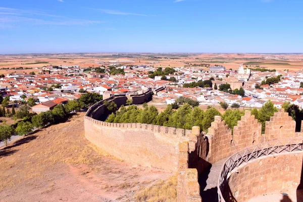 Vista Ciudad Belmonte Desde Las Murallas Castillo —  Fotos de Stock